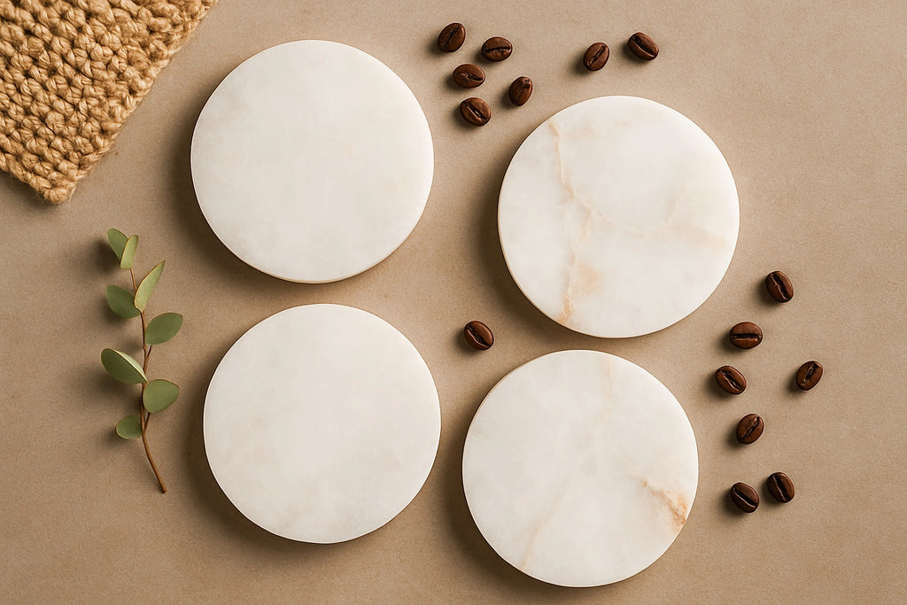 Set of 4 Alabaster Coasters