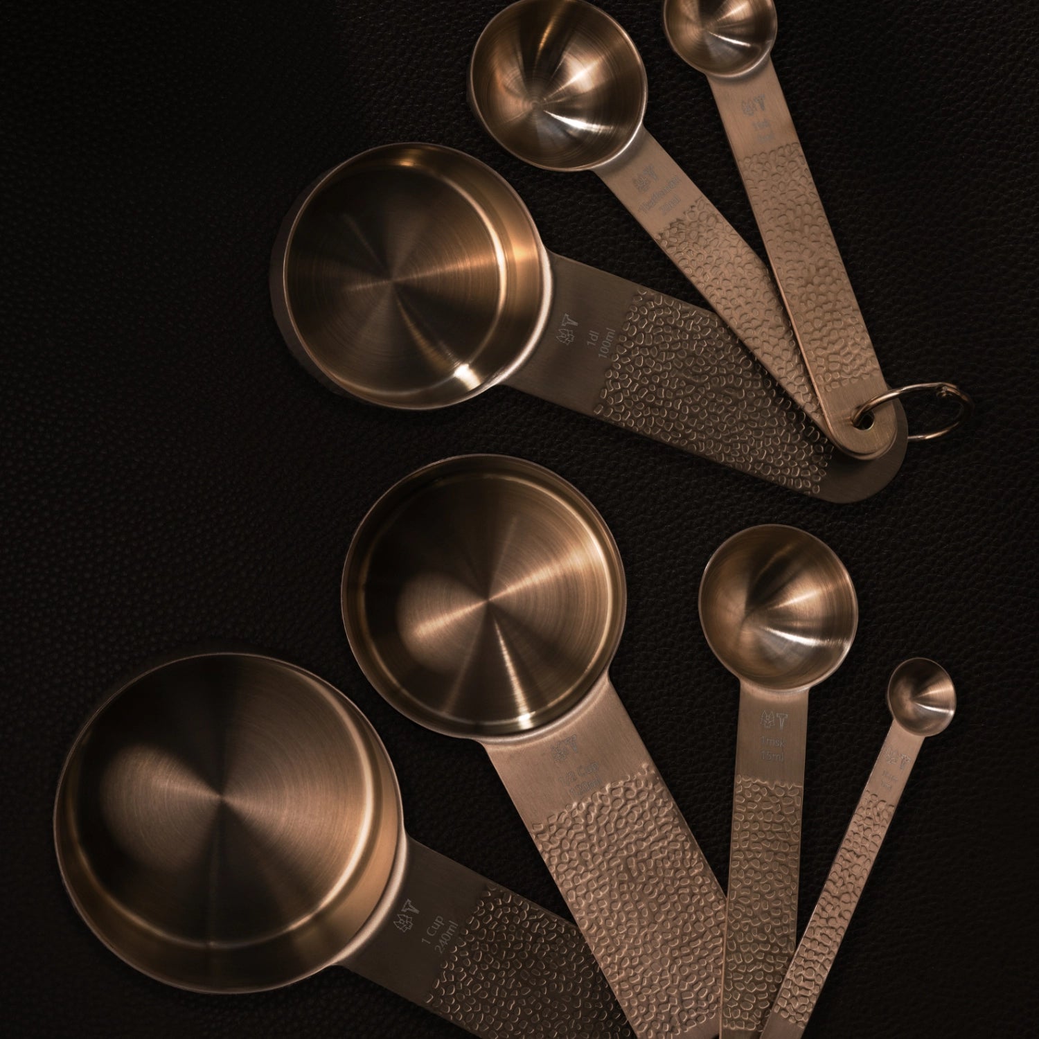 Frost Measuring Set, 7 Pieces + 2 Rings, Copper