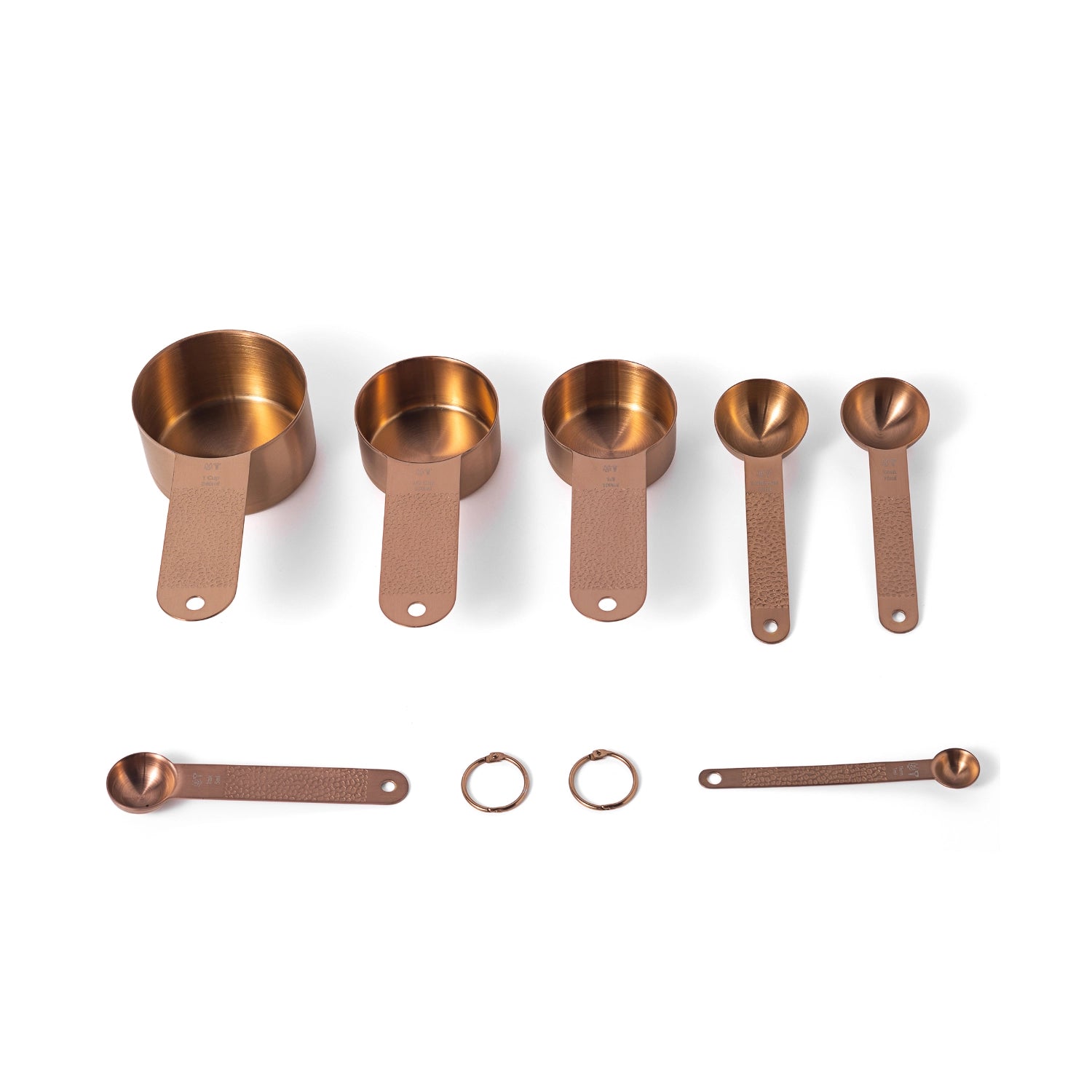Frost Measuring Set, 7 Pieces + 2 Rings, Copper