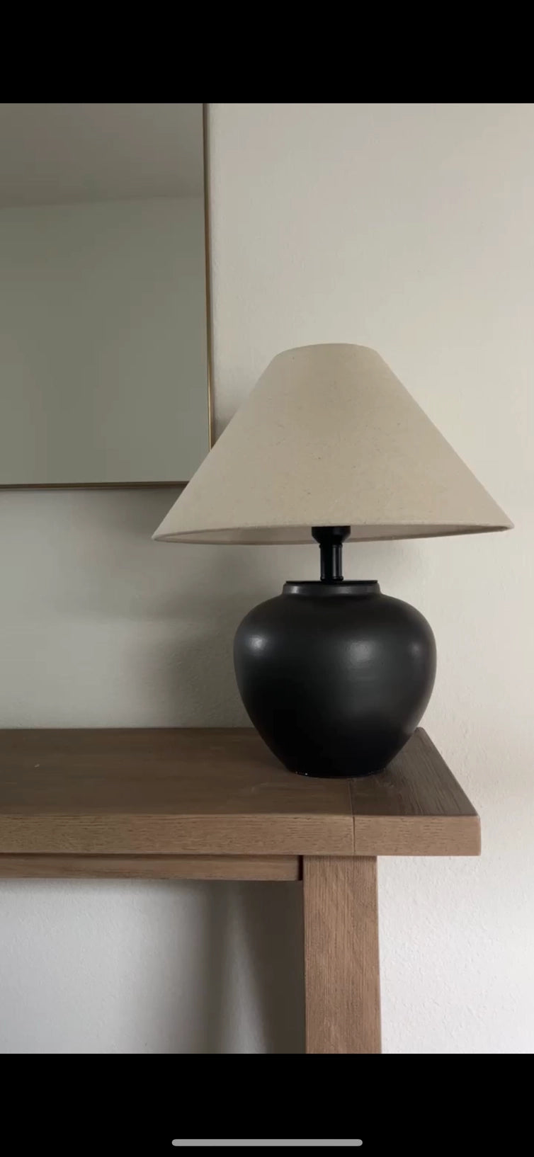 Ceramic Lamp Black